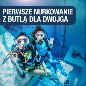 FIRST DIVE WITH A CYLINDER FOR TWO PEOPLE 